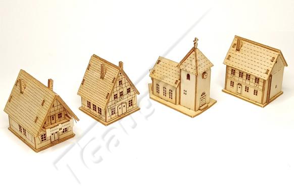 Four Building Village Kit
