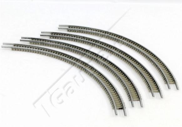 Fine Scale Curved Track 70mm Grey